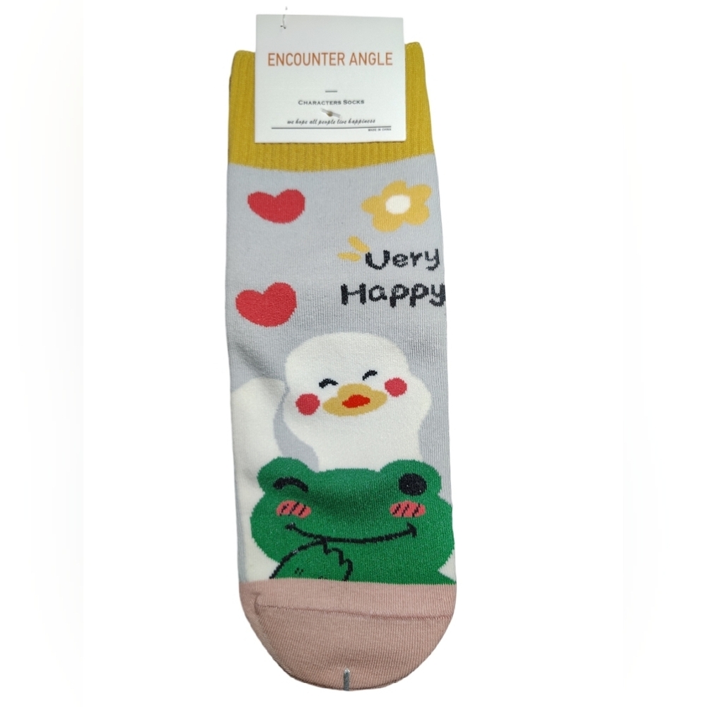 Cute Frog and Duck Character Socks